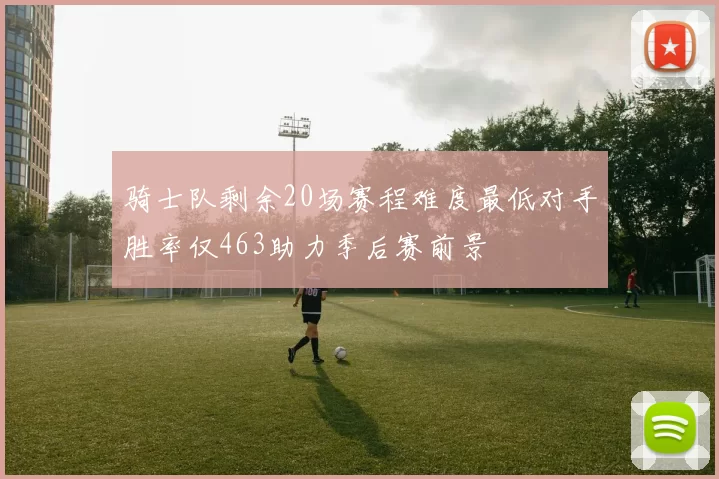 骑士队剩余20场赛程难度最低对手胜率仅463助力季后赛前景
